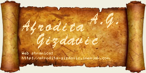 Afrodita Gizdavić vizit kartica